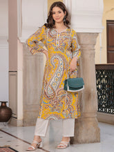 Bright Yellow Paisley Kurta Set