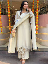 EKRIA Ivory Mirror Leaf Kurta Set - EKRIA