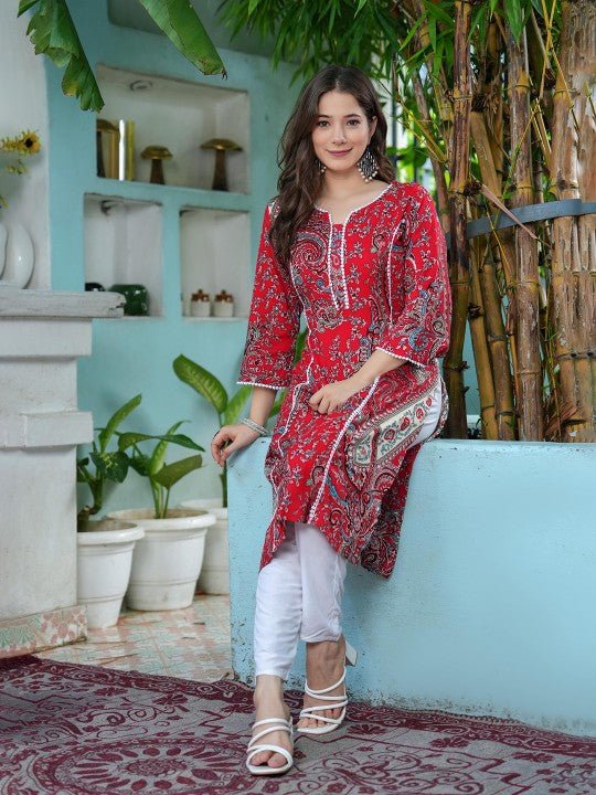 EKRIA Scarlet Paisley Kurta Set - EKRIA