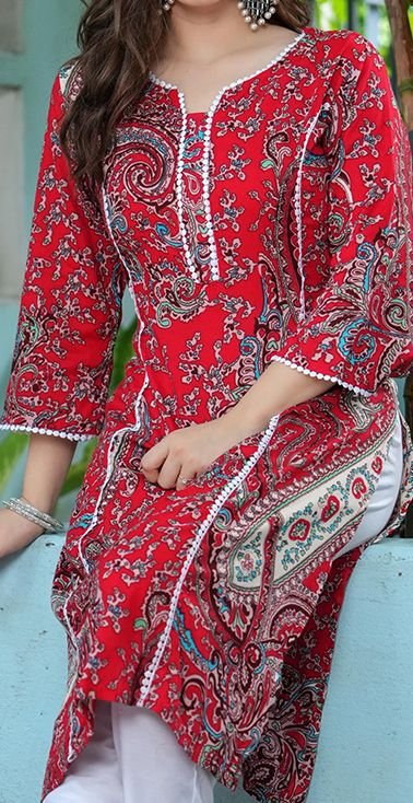 EKRIA Scarlet Paisley Kurta Set - EKRIA