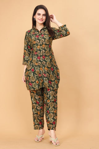 Olive Garden Cotton Printed Co-ord Set