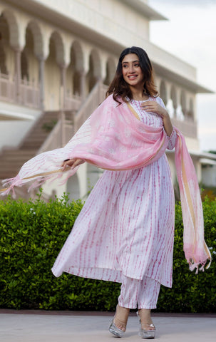 Tie-Dye Anarkali Suit Set