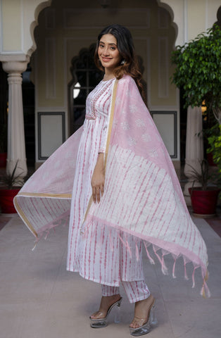 Tie-Dye Anarkali Suit Set