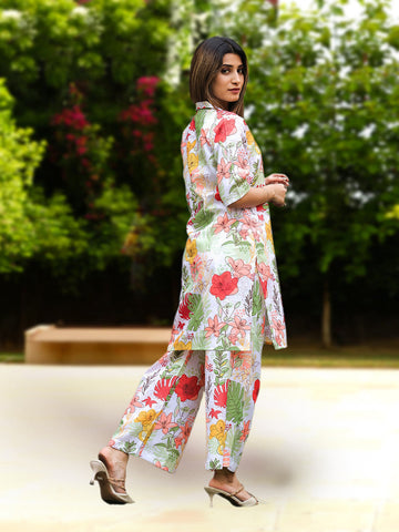 Tropical Bloom Printed Kurta Set
