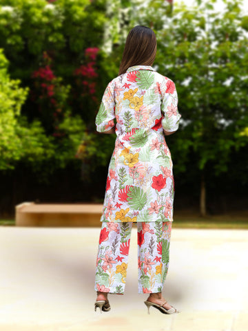 Tropical Bloom Printed Kurta Set